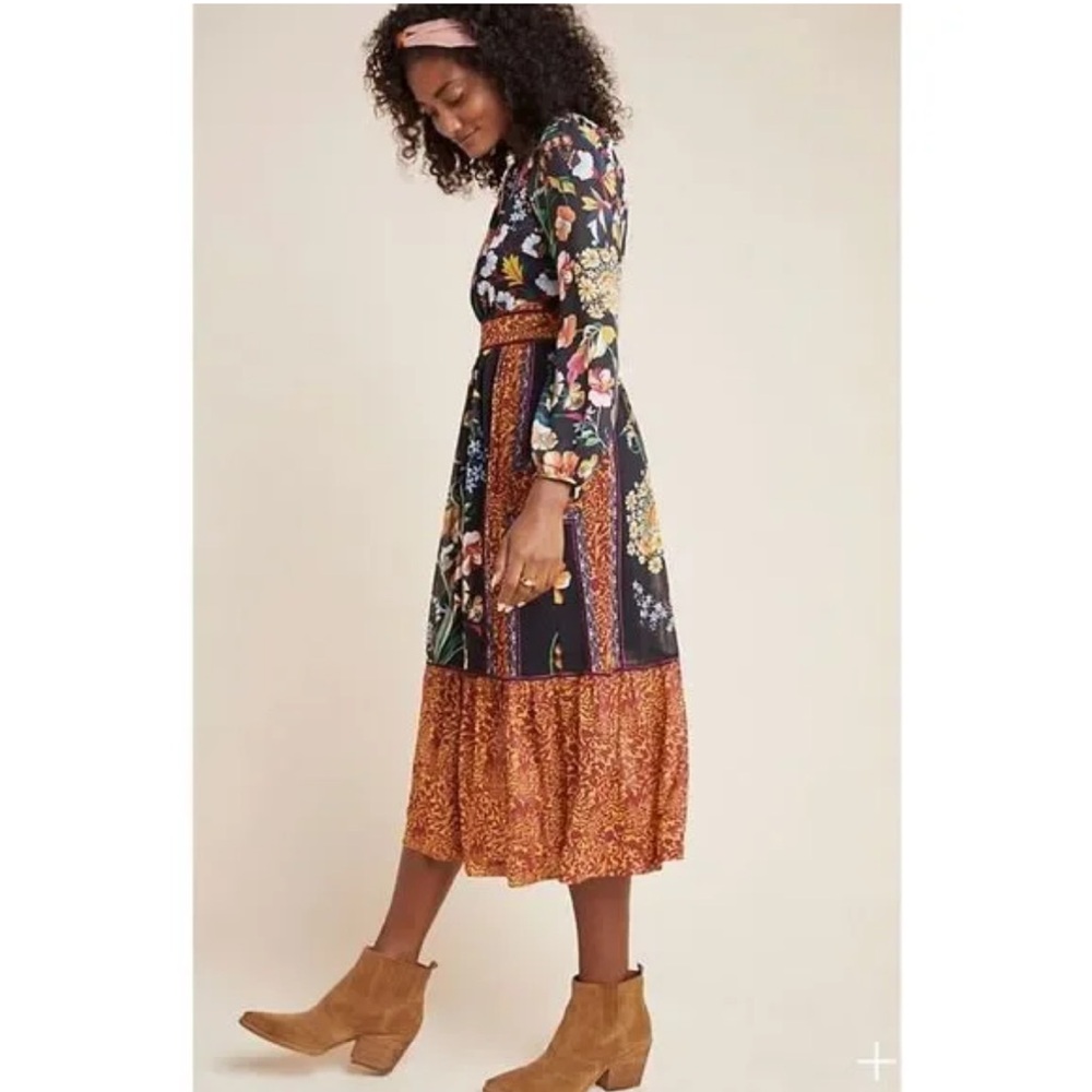NWOT Anthropologie Floral Maxi Dress